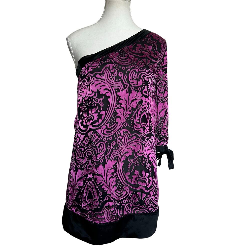 Y2k NWT One Shoulder Silk Mini Dress